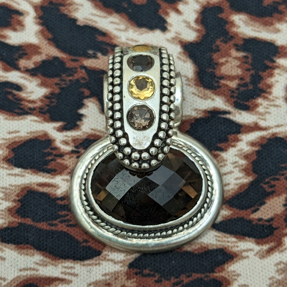 Hillary Joy Tourmaline & Citrine Sterling Silver Pendant